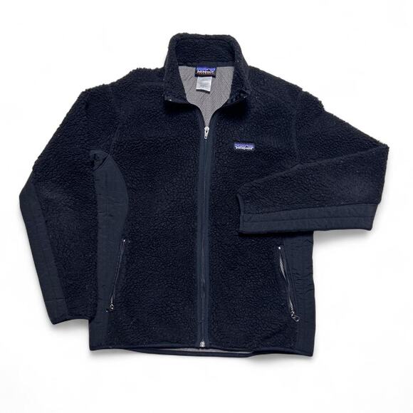 Patagonia Fall ‘08 Retro X Black Fleece Zip Sweater Jacket Womens Large - Picture 1 of 8